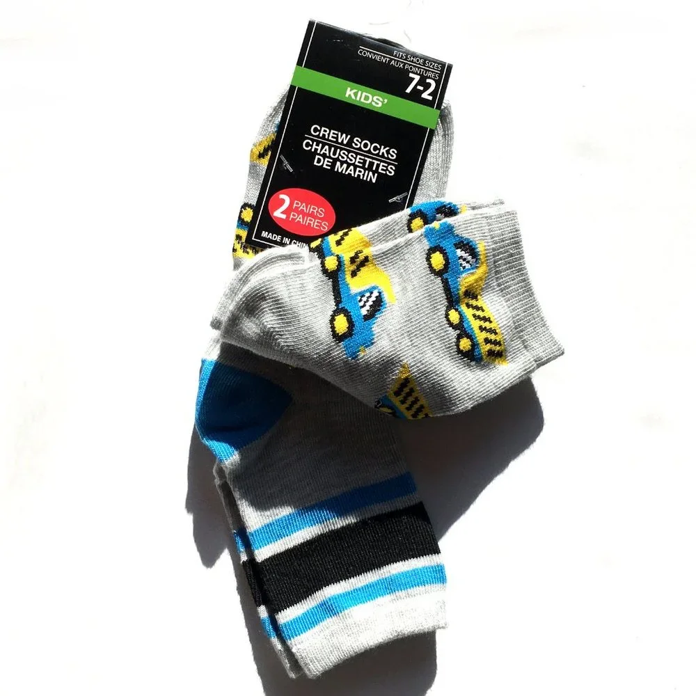 KIDS Truck Socks + Striped Socks